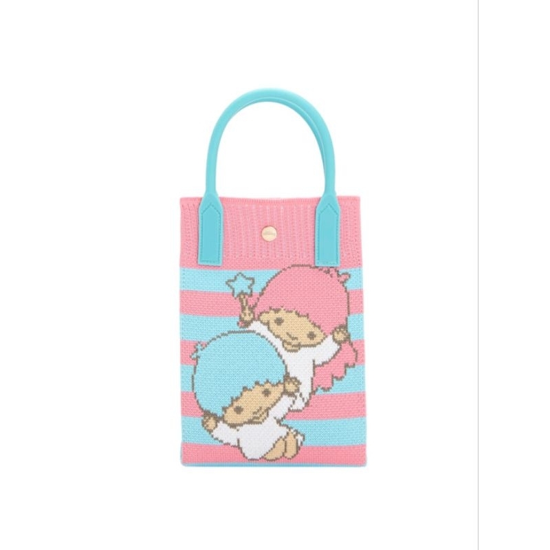 กระเป๋าสะพายผ้าถัก Sanrio ลาย  Little twin star