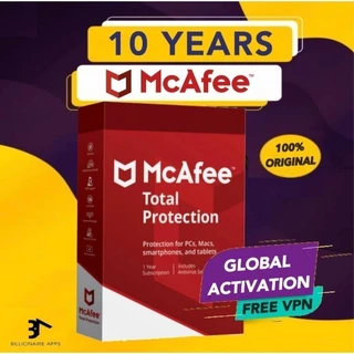 McAfee Total Protection and McAfee Livesafe | 1 - 10 Device | 10 Year GENUINE