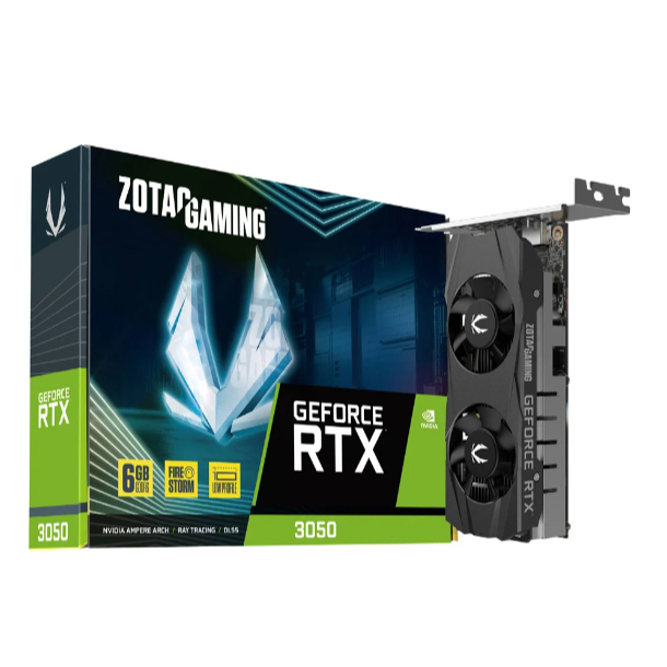 VGA (การ์ดแสดงผล) ZOTAC GAMING GEFORCE RTX 3050 6GB GDDR6 LP (ZT-A30510L-10L)