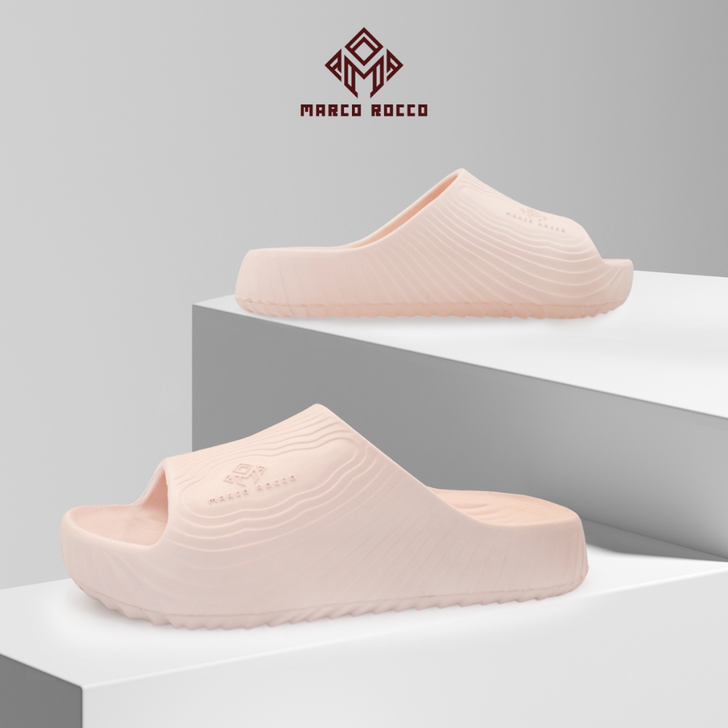 Marco Rocco รองเท้าแตะแฟชั่น MR8012 รองเท้าแตะลายไม้ Size 36 - 45 แบบสวม พิ้นหนานุ่ม EVA กันน้ำ