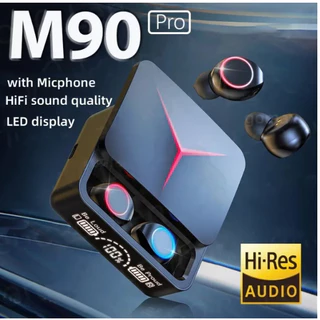 หูฟังบลูทูธTWS รุ่น M90 Pro บลูทูธ5.3 TWS หูฟังไร้สาย IPX6 กันน้ำ หูฟังสเตอริโอ หูฟังลดเสียงรบกวน ไมโครโฟน HD คู่