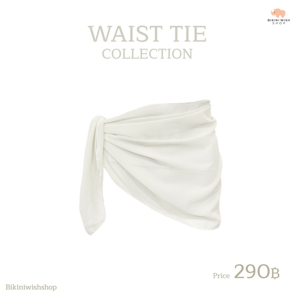 Waist Tie Collection ผ้าผูกเอวคลุมชุดว่ายน้ำ ผ้าชีฟอง สำหรับผู้หญิง