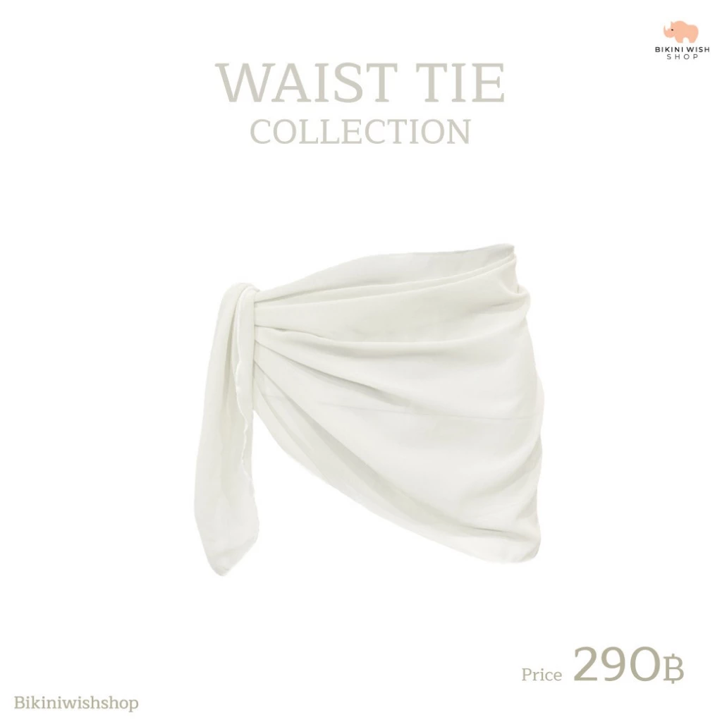 Waist Tie Collection ผ้าผูกเอวคลุมชุดว่ายน้ำ ผ้าชีฟอง สำหรับผู้หญิง