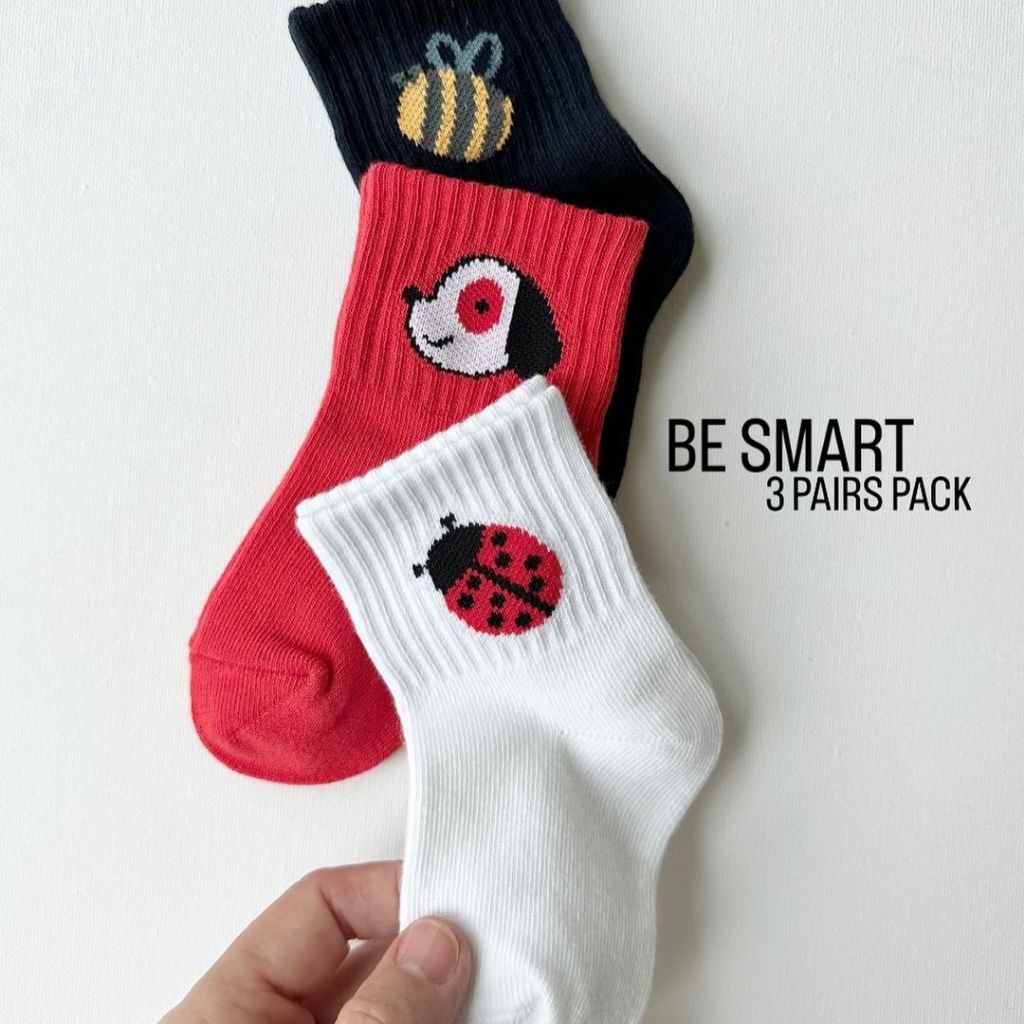 ถุงเท้าเด็ก ถุงเท้าผู้ใหญ่ Elmidas รุ่น Be Smart (เซ็ท 3 คู่) ราคา ถูกที่สุด ดีลบีเคเค แกลเลอรีภาพที่ 3