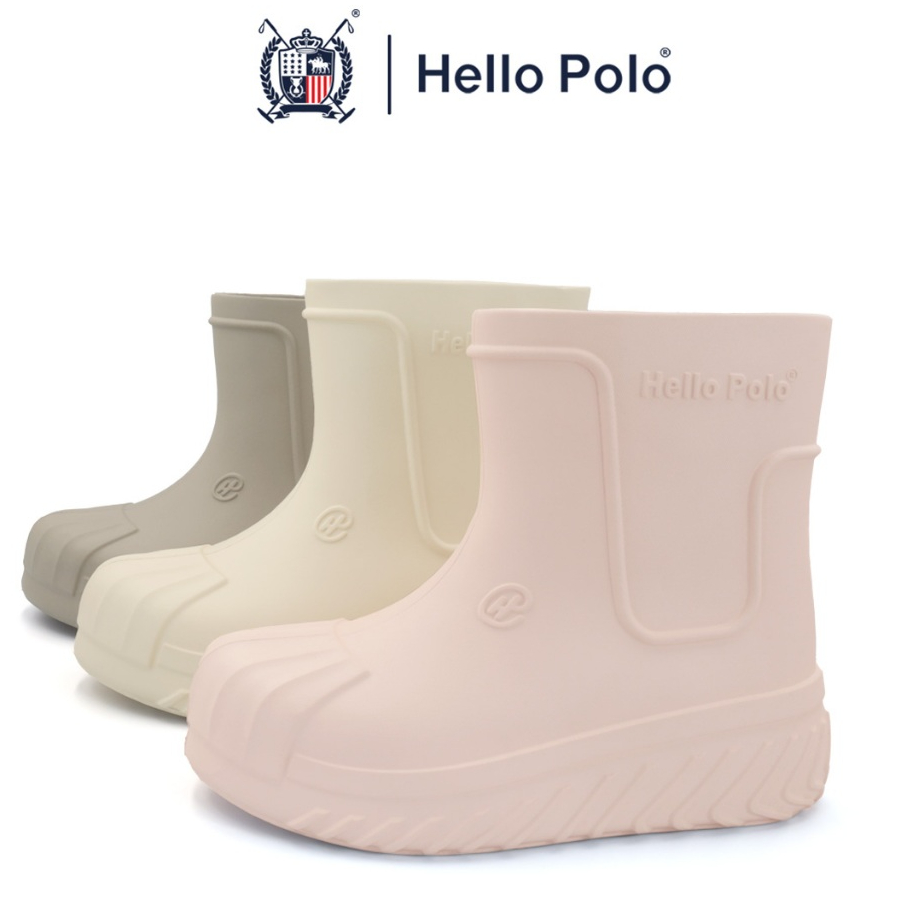 ซื้อ Hello Polo รองเท้าแฟชั่นผู้หญิง รองเท้าบูทกันฝน รองเท้าบูทบูทกันน้ำ เบามาก กันลื่น กันน้ำ พื้นนิ่ม เหมาะกับฤดู HP8029