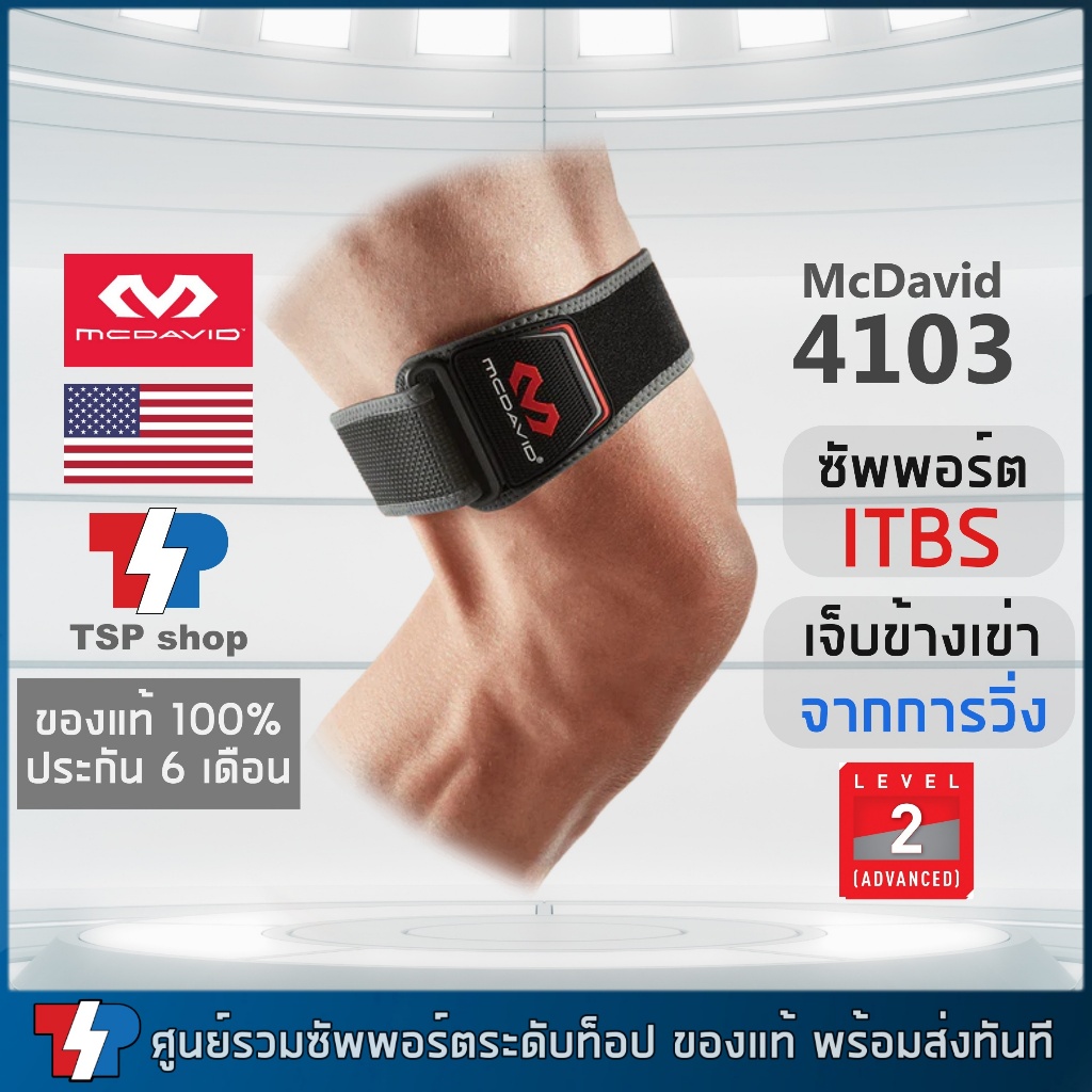 Mcdavid 4103 Knee Support ที่รัดเข่าสำหรับอาการ IT Band Syndrome ซัพพอร์ตเข่า ของแท้ 100%