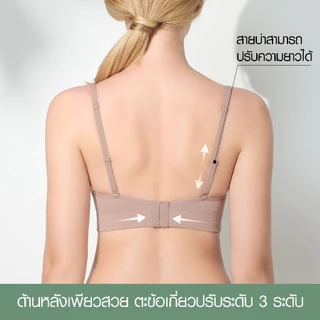 CHERILON Calmy V-Shape Eco Bra เชอรีล่อน เสื้อใน บราไร้โครง คอวีลึก ดันทรง กระชับเต้า อวดอกสวย นุ่ม ใส่สบาย CII-BSRA02
