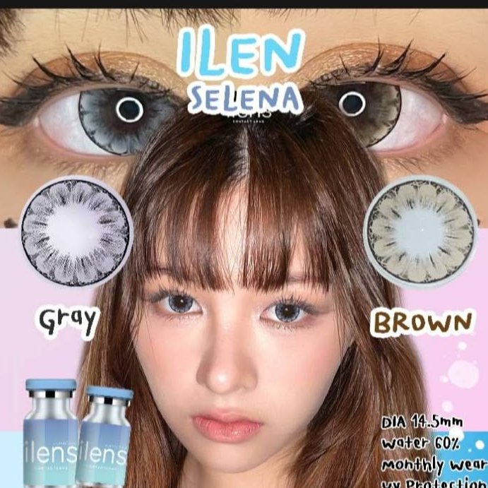 ILEN SELENA ลายดอกไม้ คอนแทคเลนส์สี Brown/gray