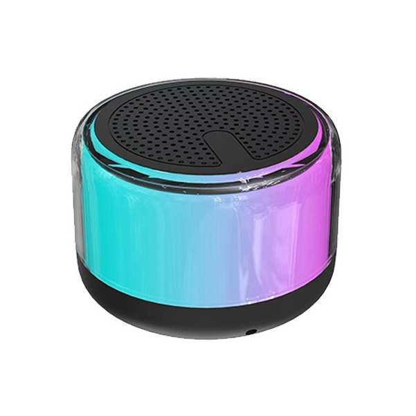 ลำโพงบลูทูธไร้สาย ลำโพงบลูทูธ แบบพกพา การสนับสนุน ธีมเปลี่ยนสี RBG สีดำ Mini Bluetooth Speaker