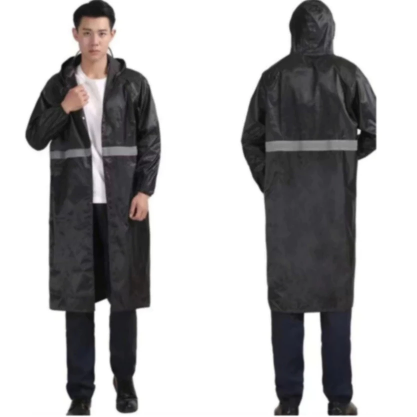 เสื้อกันฝน มีฮู้ด ทรงโค้ทยาวและชุดกางเกง แถบสะท้อนแสง thumbnail 4