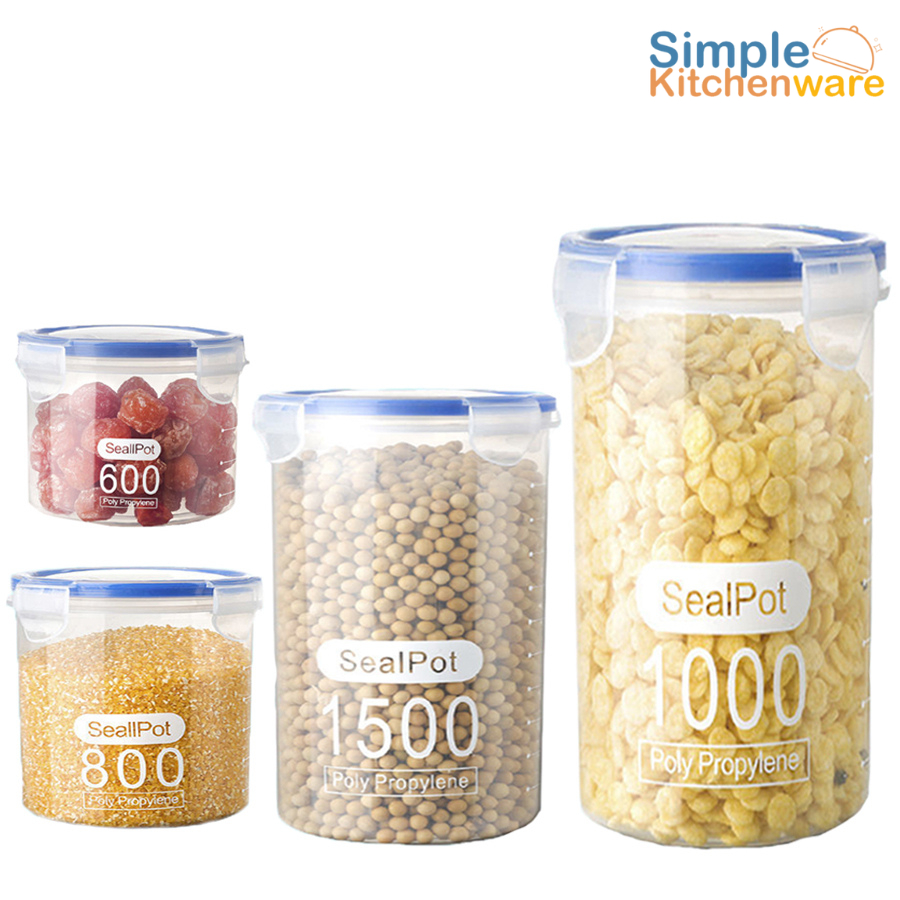 Simple Kitchenware กระปุกสูญญากาศ กล่องเก็บอาหาร กระปุกใส่อาหาร กล่องอาหาร มีที่ล็อค 4 มุม หลายขนาด