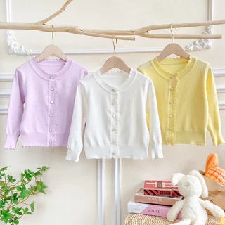 มาใหม่พร้อมส่ง เสื้อกันหนาวไหมพรมเด็ก เสื้อกันหนาวสเวตเตอร์ งานดีน่ารักมาก เนื้อนุ่ม เสื้อคลุมเด็ก เด็กผู้หญิง