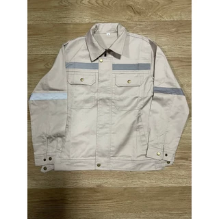 (พร้อมส่ง) เสื้อช็อปโทนเดียวมีแถบสะท้อนแสง ใส่สบายไม่อึดอัดแน่นอน (S-4XL)