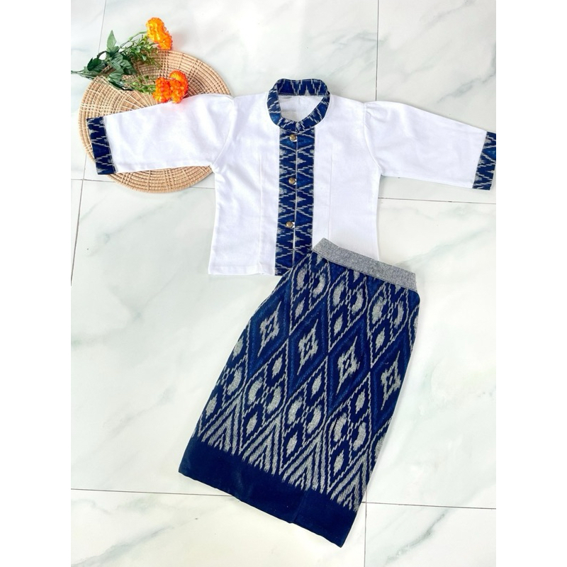 (รหัสTV)ชุดลาวคู่ ชุดอีสานคู่ ชุดพื้นเมืองเด็ก มีให้เลือกทั้งเด็กหญิง เด็กชาย - รูปที่ 7