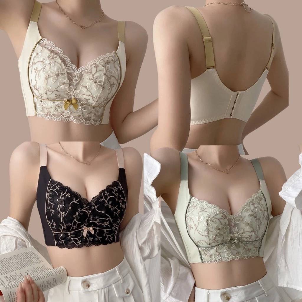 เสื้อในเก็บข้าง เสื้อในไร้โครง ดันทรง อกชิด เสื้อในลูกไม้ดีไซน์สวย ใส่สบาย ราคาถูก พร้อมส่งจากไทย