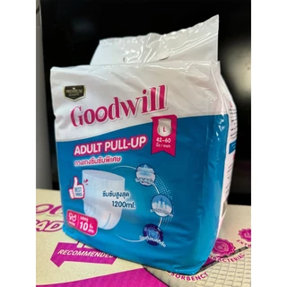 goodwill กางเกงผ้าอ้อมผู้ใหญ่ Size L ซึมซับพิเศษ 1 ห่อ 10 ชิ้น ซึมซับสูงสุด 1200ml.
