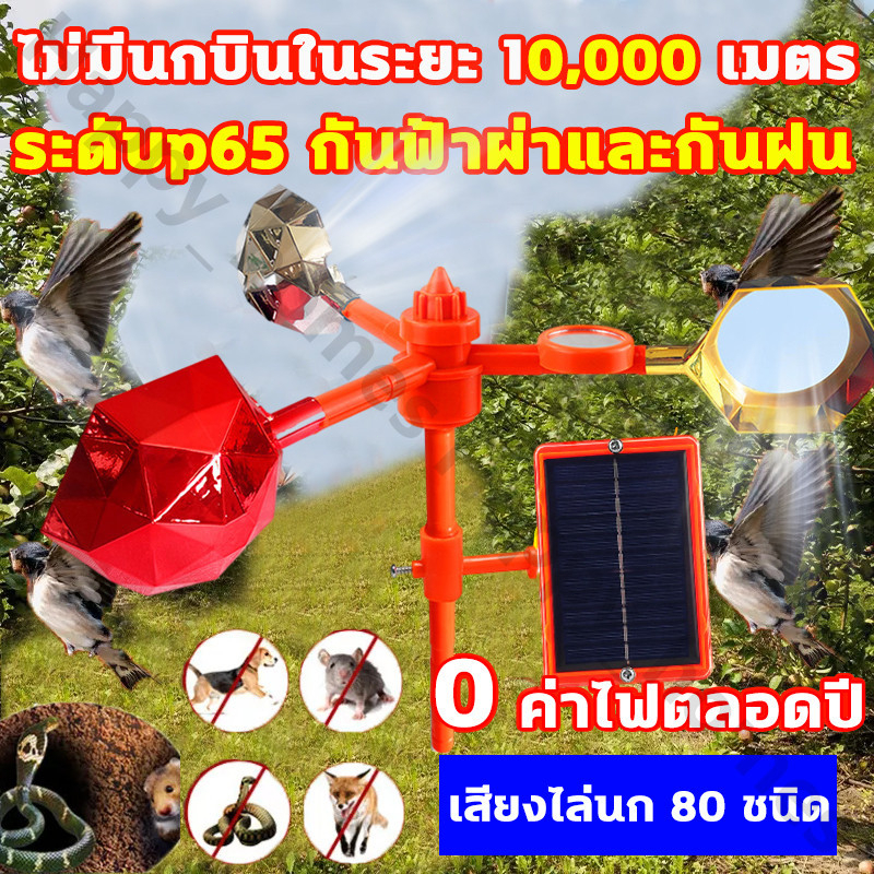 ปรับระดับเสียงได้ ไล่นกได้ไกล 300 เมตร FULI อัลตราโซนิคขับไล่นก เครื่องไล่นก พลังงานแสงอาทิตย์อัลตราโซนิกกลางแ 30ชนิด