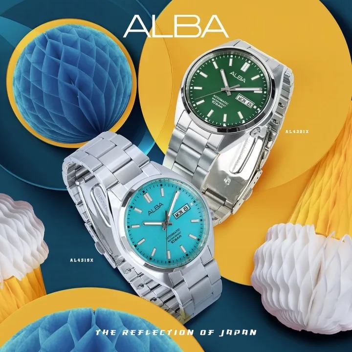 ALBA GELATO Automatic นาฬิกาข้อมือผู้ชาย สายสแตนเลส รุ่น AL4319X / AL4321X / AL4323X / AL4515X1 / AL4517X1