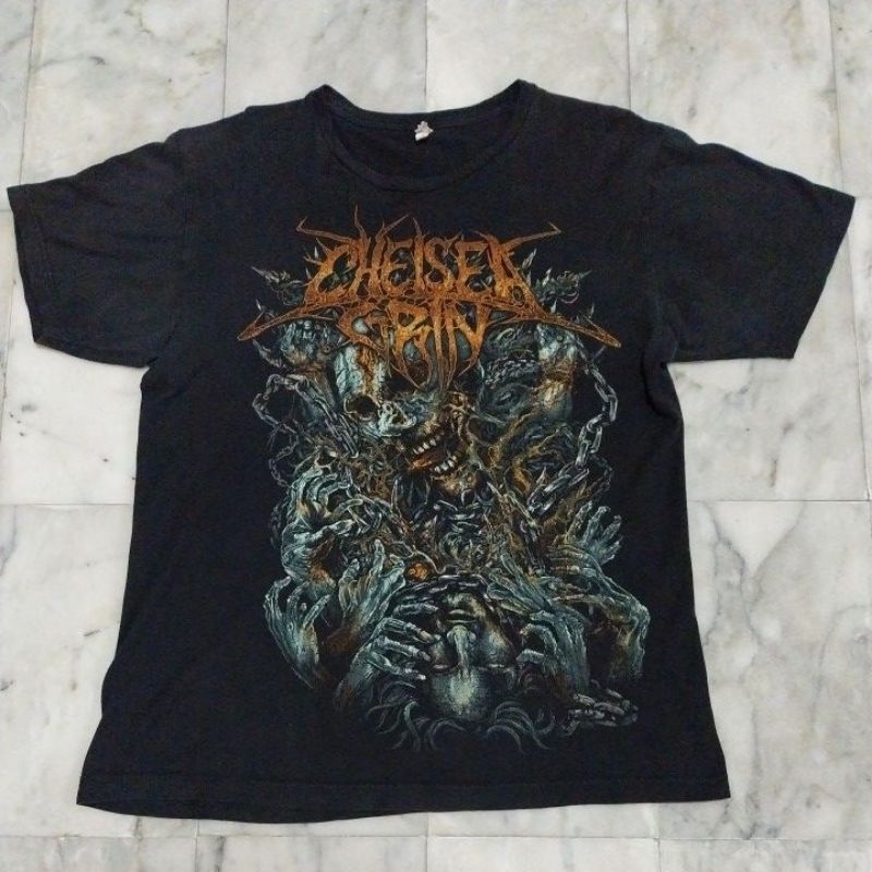 เสื้อยืดแขนสั้น นักร้องแนวเดธคอร์วง CHELSEA GRIN แท้ มือสอง สภาพดี ของพร้อมส่งครับ