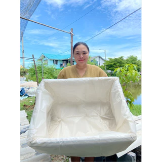 ถุงรองกล่องกุ้งสีขาว46x60x30(แบบสวม)
