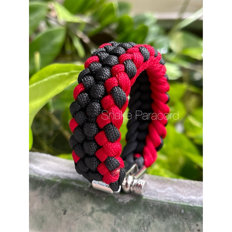 กำไลข้อมือ/เชือกถัก/เชือกParacord550 สี⚫️🔴