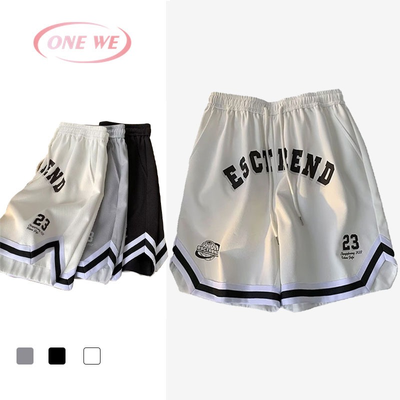 ONE-WE กางเกงกีฬา กางเกงขาสั้นลําลอง กางเกงบาสเก็ตบอล ขาห้าส่วน ลําลอง แบบเข้ารูป สไตล์ฮ่องกง แนวสตรีท เหมาะกับฤดูร้อน