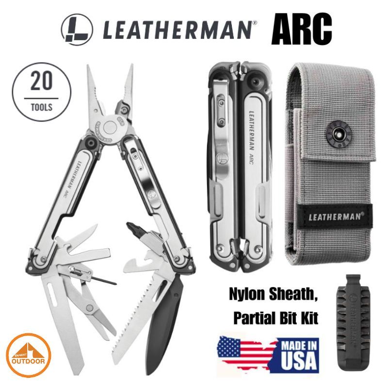 Leatherman ARC | Multi Tool | 20 Tools | MagnaCut Steel #Black &amp; Silver