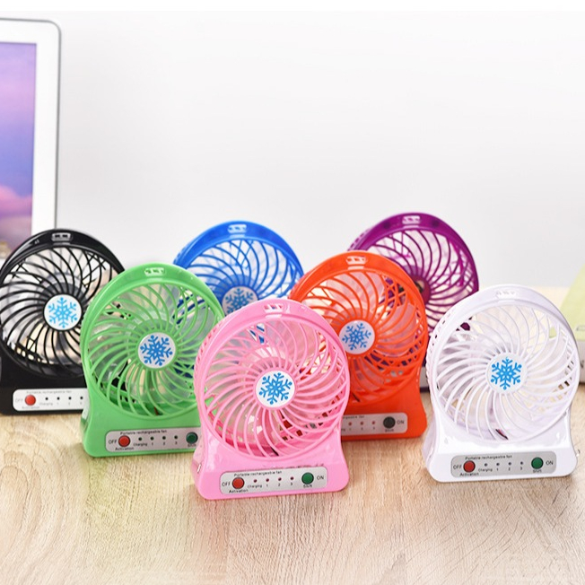 พัดลมมือถือ พัดลมมินิน้อง พัดลม พัดลมตั้งโต๊ะ พัดลมพกพา ปรับความเร็ว 3 พับเก็บได้ Mini Desk Fan - รูปที่ 5