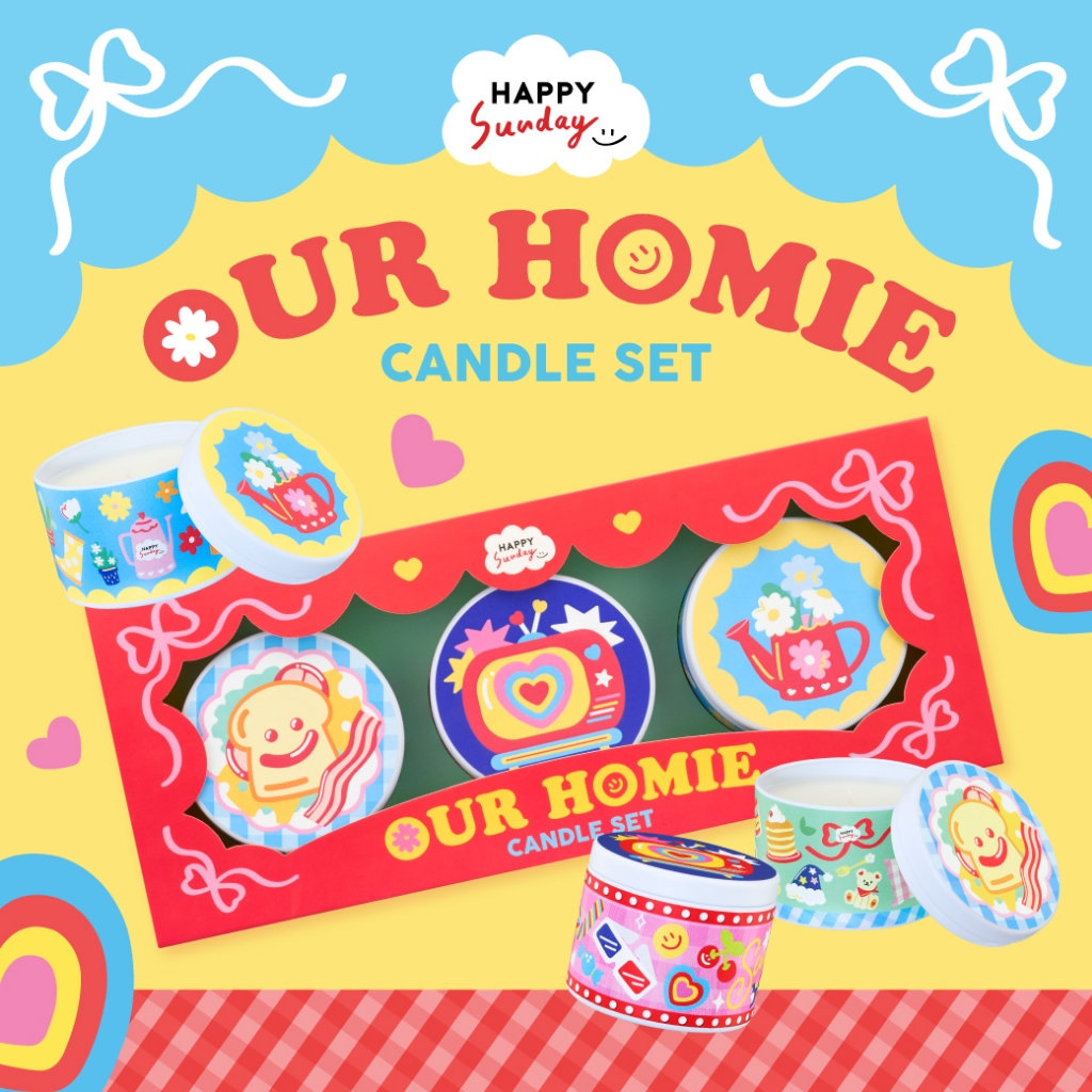 OUR HOMIE CANDLE SET | เซ็ตเทียนหอม 3 กลิ่น