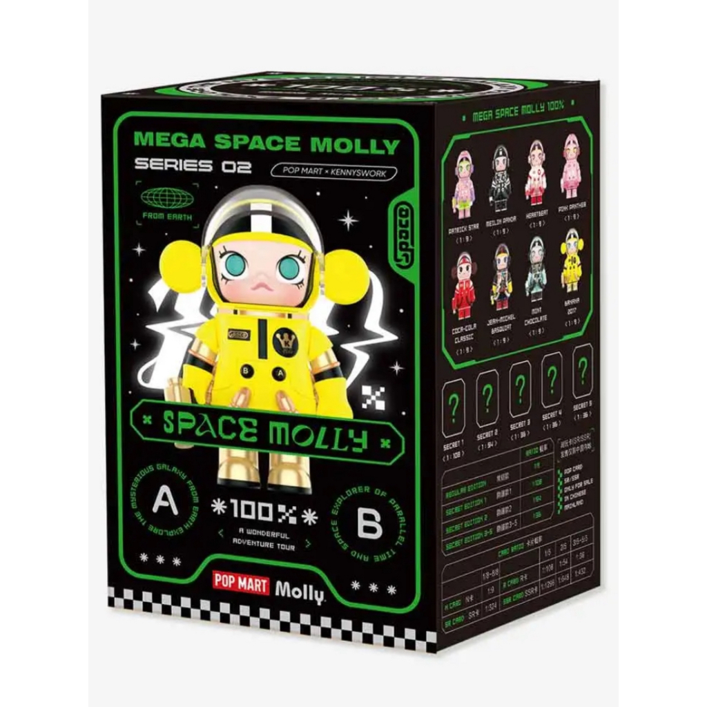 สินค้าพร้อมส่งแบบเข็คการ์ด[ไม่แกะซอง] POPMART Mega Space Molly % V.2 Set.A coca-cola