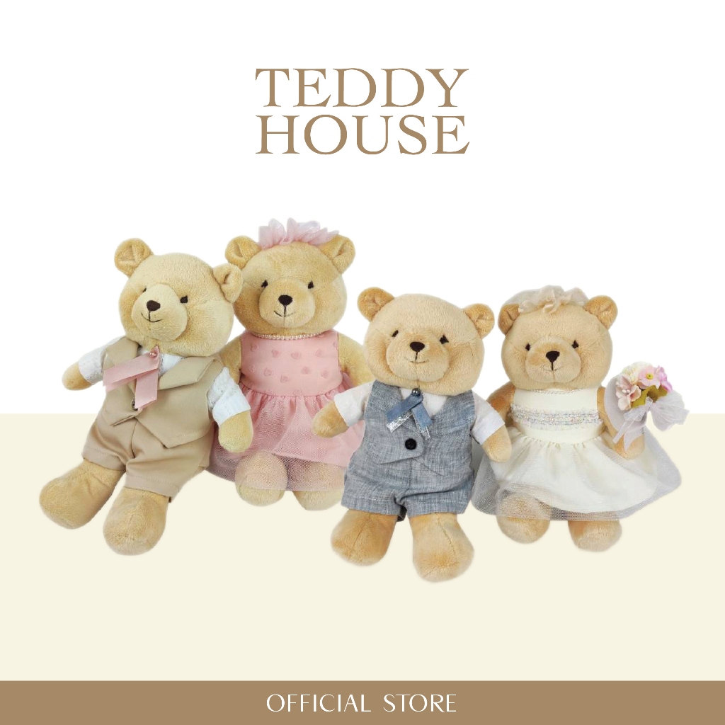TEDDY HOUSE :Martie sweet couple martie ขนาด12 นิ้ว พร้อมชุด น้องหมีคู่รัก