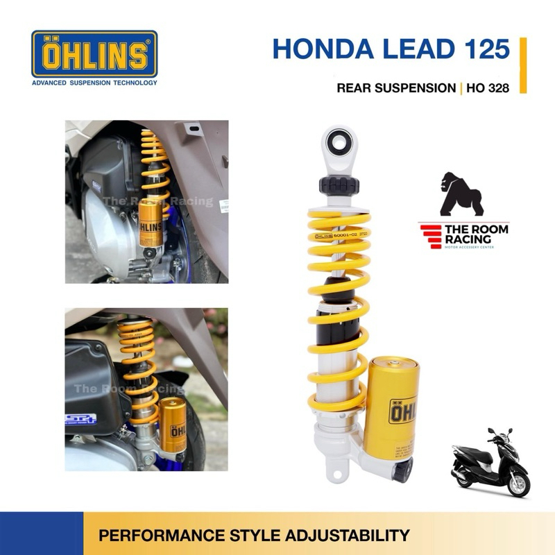 โช๊คหลัง Ohlins HO 328 สำหรับ Honda Lead125 ตรงรุ่น
