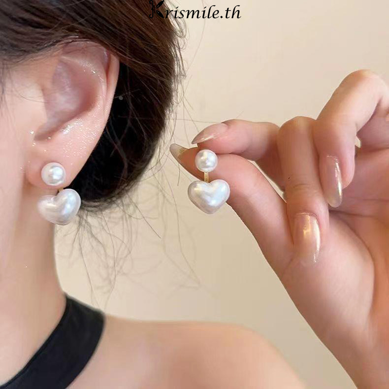 COD-ในไทย💖ต่างหู จี้มุกลายหัวใจ หวานแฟชั่น Insสไตล์เกาหลี สำหรับผู้หญิง S925ไม่ทําให้แพ้ง่าย ไม่ตกสี เครื่องประดับแฟชั่น