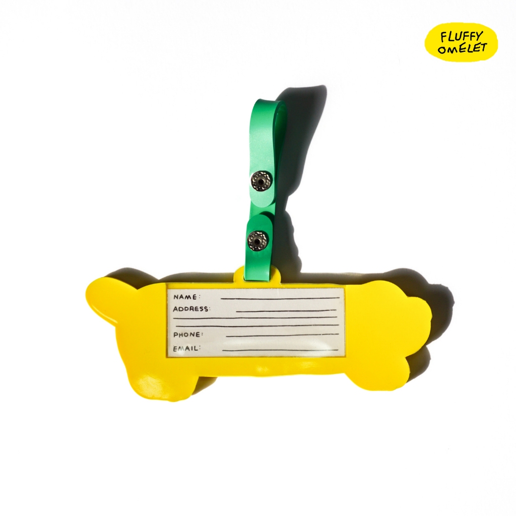 SAUSAGE DOG RUBBER NAME TAG
