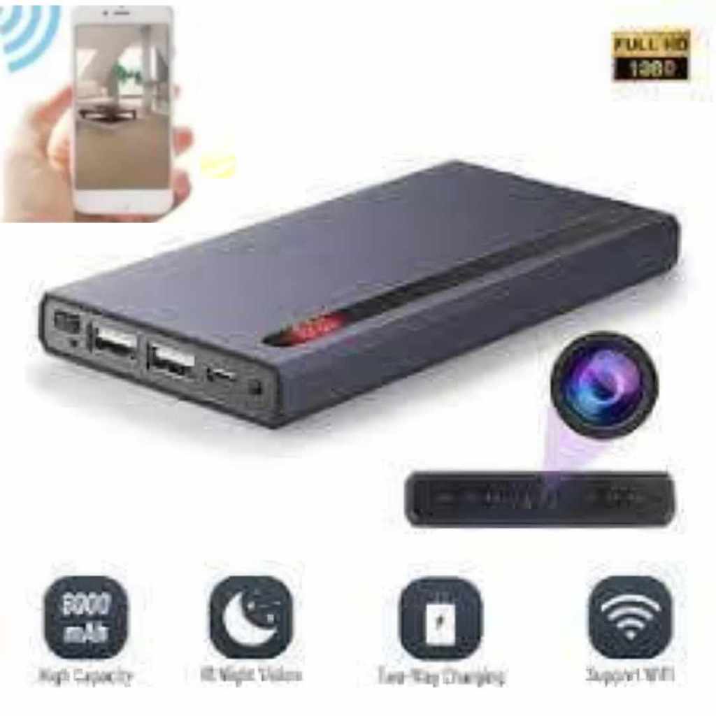 H12 กล้องบันทึกVDOเป็นPower Bank ในตัว HD wifi บันทึกในที่มืดได้ ภาพคมชัด  ทรงWireless ชาร์จ