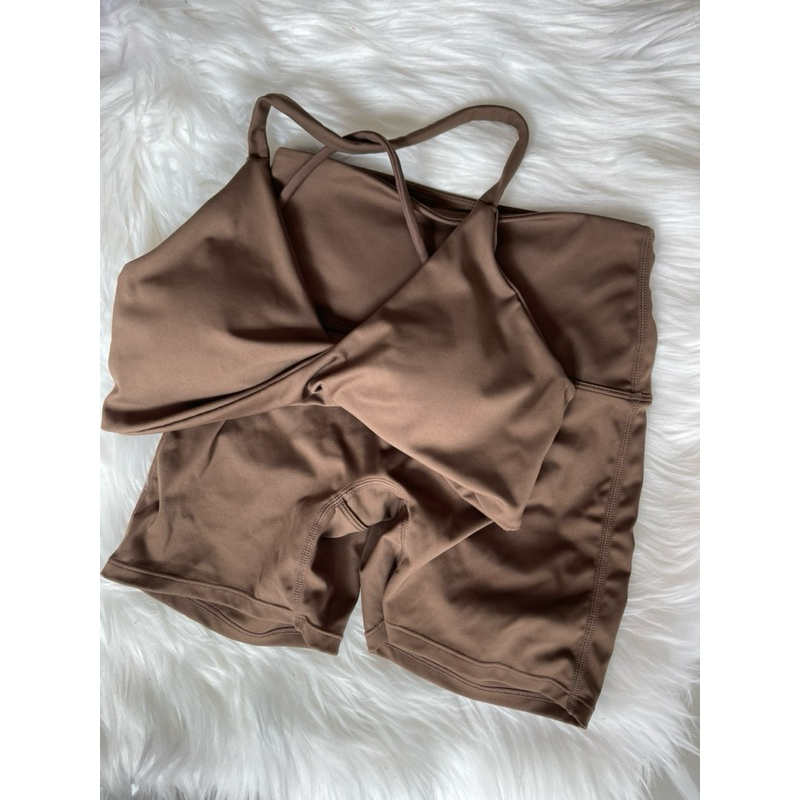 herse set ออกกำลังกาย สีน้ำตาล sz M