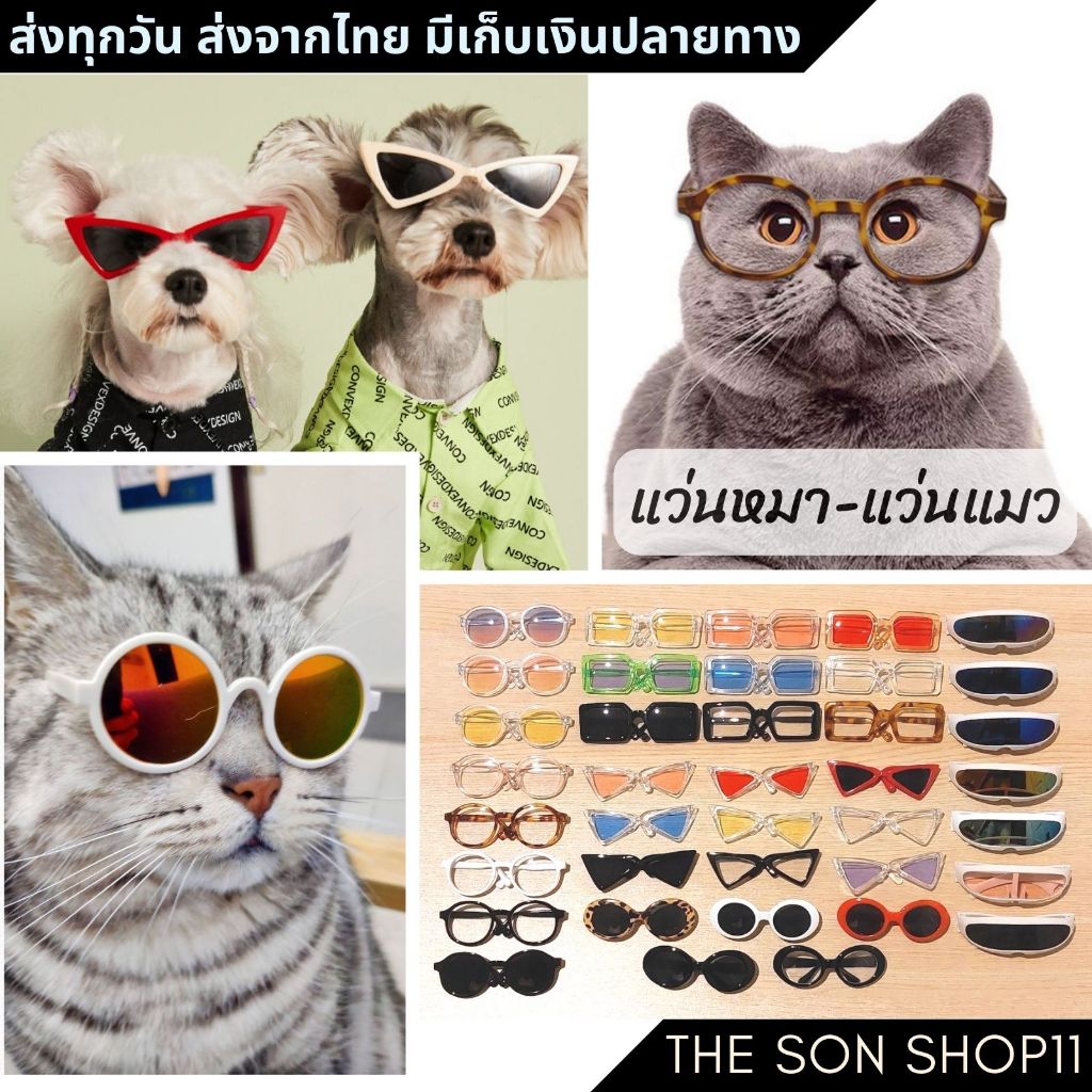 แว่นแมว แว่นสุนัข แว่นตุ๊กตา พร้อมส่งจากไทย เก็บเงินปลายทางได้