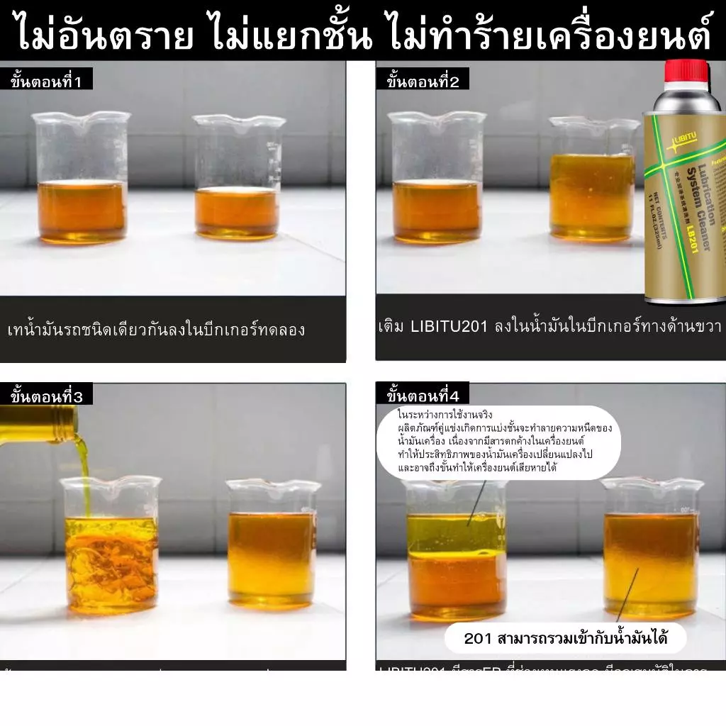 น้ำยาฟลัชชิ่งออยล์ Libitu T201 ทำความสะอาดภายในเครื่องยนต์ thumbnail 6