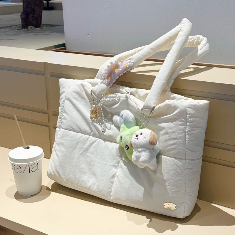 (ส่วนลดสูงสุด120 ซื้อผ่านshopee video) marshmallow bag กระเป๋านุ่มนิ่มใส่ ipad notebook หนังสือ ไปเรียน ทำงาน ไซส์ใหญ่