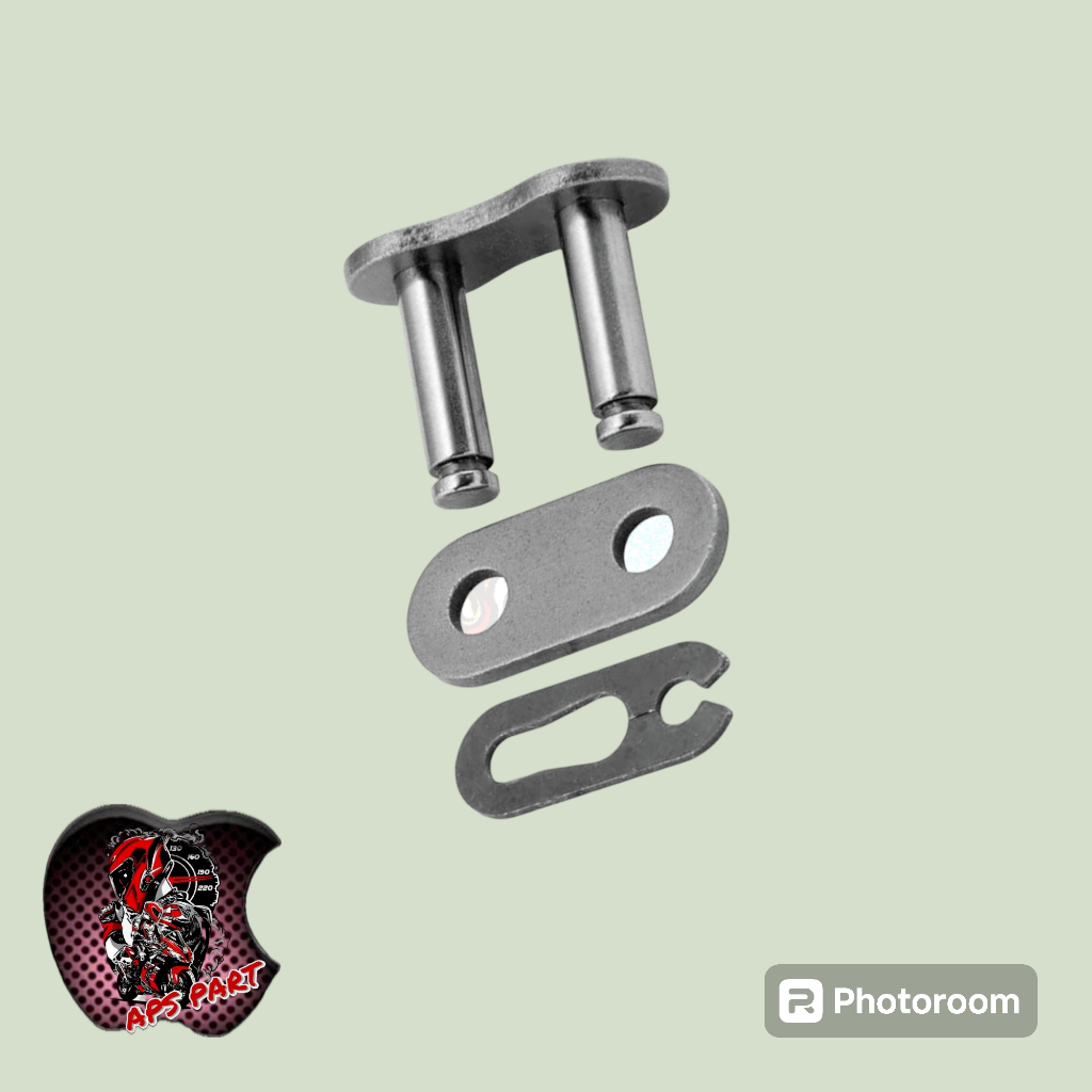 ข้อต่อโซ่เลสแบบเดิมเกรดดีขายเป็นตัว สีดำ420/428/428หนา ข้อต่อโซ่รถมอเตอร์ไซค์เดิ