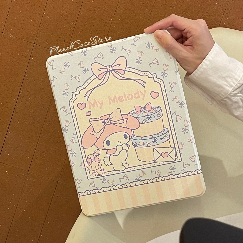 พร้อมส่ง เคสiPadหมุน 360°Gen9 pro11 2024 My Melody ช่องใส่ปากกาขวา Air6 11 Acrylic เคสไอแพด MINI7