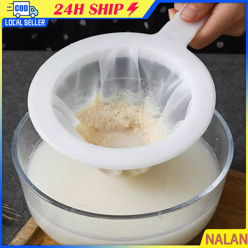 พร้อมส่ง กระชอนตาข่าย กรองผงกาแฟ น้ำเต้าหู้ น้ำผลไม้ น้ำชา ตาถี่100/200/400  จัดส่งรวดเร็ว
