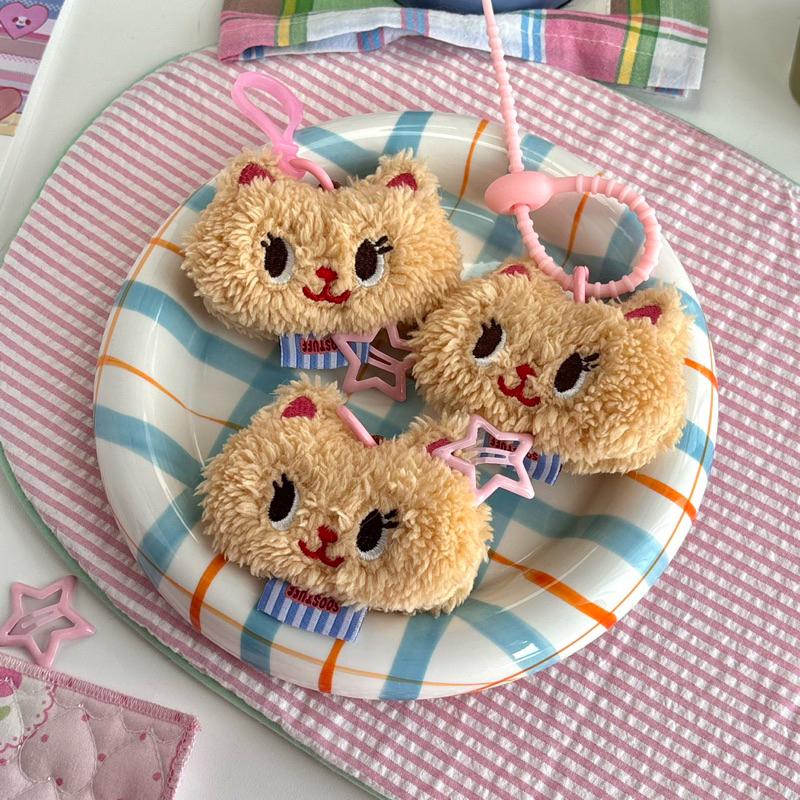 พร้อมส่ง! 🎉 พวงกุญแจห้อยกระเป๋าน้องแมวส้มขนฟู 🩷🫶🏻 แถมกิ๊บดาว soqstuff ตุ๊กตาน้องแมว - รูปที่ 2