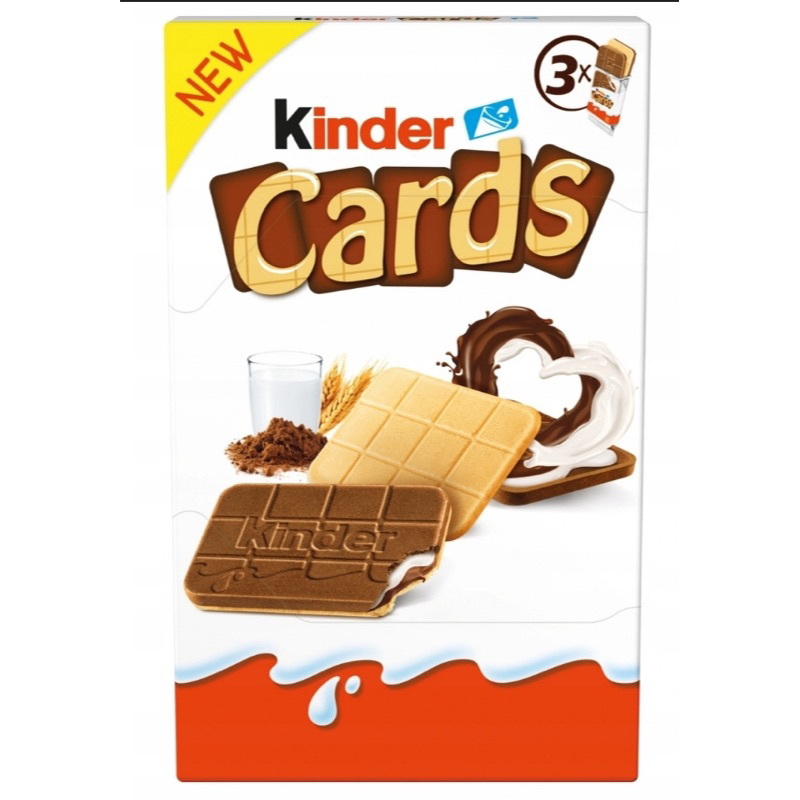 kinder Cards Chocolate Wafers (1 กล่องมี 3 แพ็คละ 2 ชิ้น)