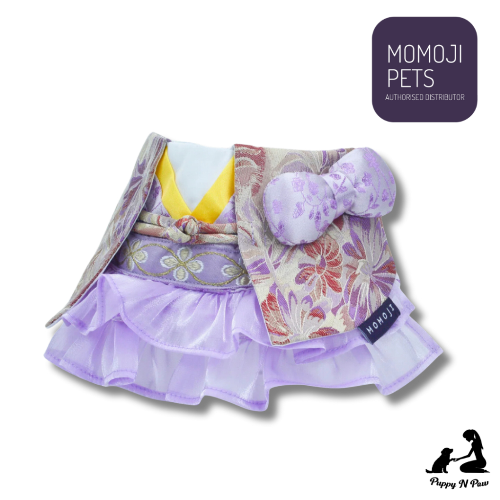 Momoji Shine Lavender Purple Pet Bib ชุดสุนัข ชุดแมว