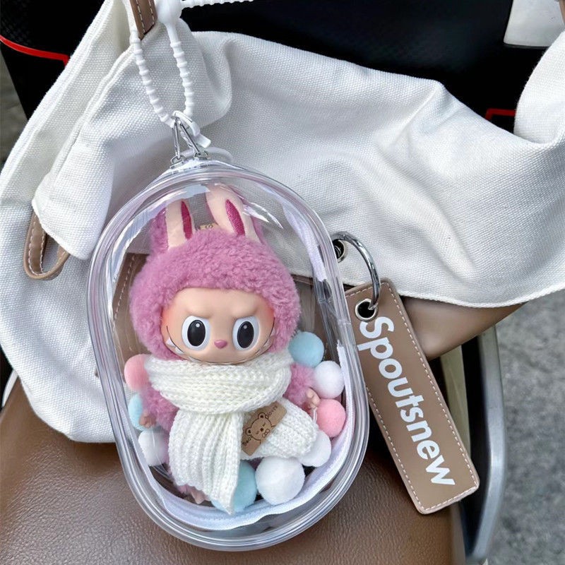 24ชั่วโมงจัดส่งจากกรุงเทพ Labubu&Upsetduck กระเป๋าใส่ลาบูบู้ กระเป๋าตุ๊กตาไวนิล ผ้าฝ้าย กันฝุ่น กันแสงแดด ขนาด 18 ซม