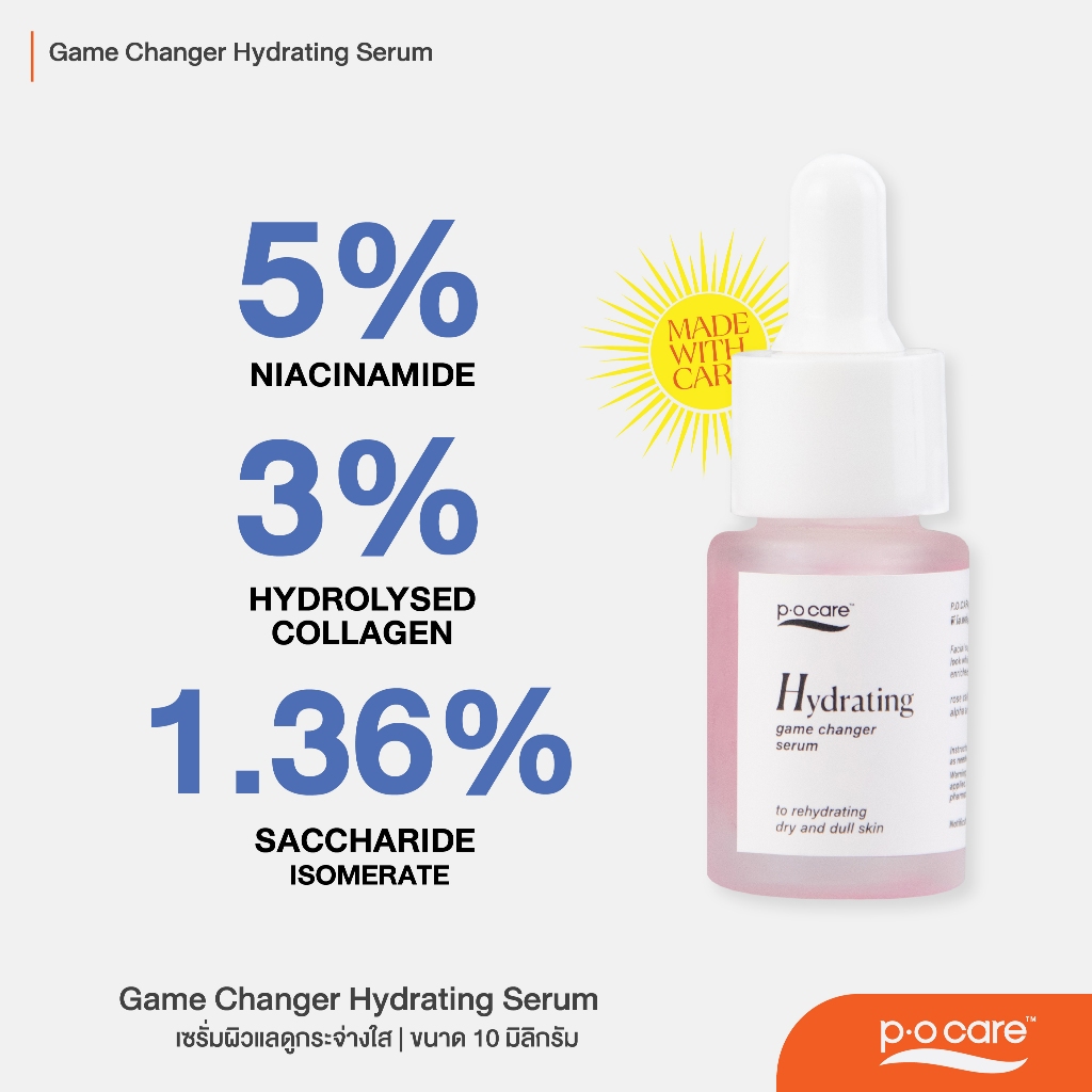 POCARE Game Changer Hydrating Serum 10 ml เซรั่มบำรุงผิวหน้า เติมความชุ่มชื้น ผิวใสอิ่มเด้ง