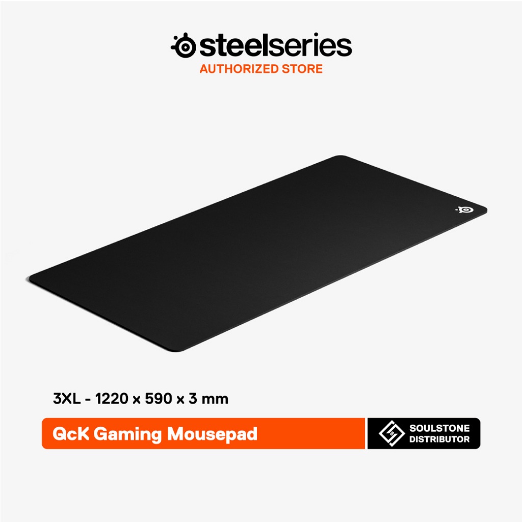 SteelSeries QcK Gaming Mousepad แผ่นรองเม้าส์ แบบ Control รุ่นเริ่มต้น ผ้า Micro-woven cloth 3XL