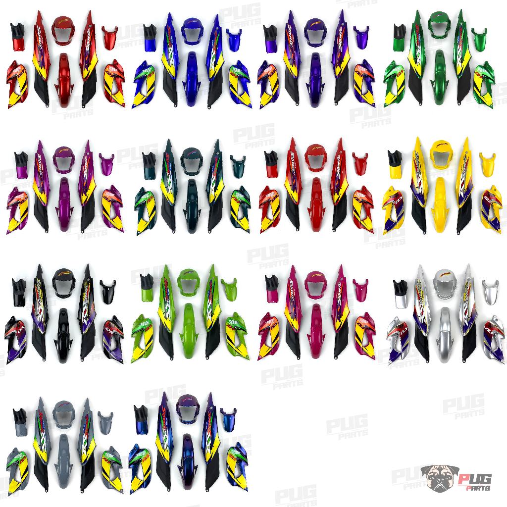 PUGParts ชุดสีSonic เก่า 2000 (ชุด8ชิ้น) ชุดสีโซนิค ปี2000 ชุดสีโซนิคตัวเก่า ชุดสี sonic โซนิค 125 sonic 125 อะไหล่โซนิค