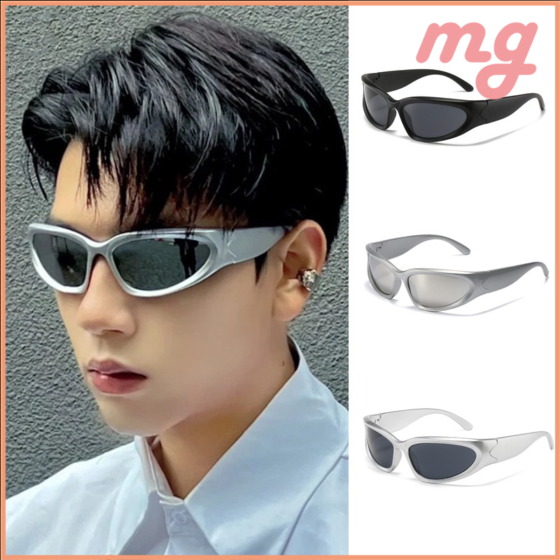 แว่นกันแดดแฟชั่นเกาหลีใหม่ 2024 UV400 ป้องกันรังสียูวีหลายสี,แว่นตากรอบสี่เหลี่ยมY2K,แฟชั่นเกาหลีเท่,สไตล์พังก์,unisex
